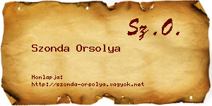 Szonda Orsolya névjegykártya