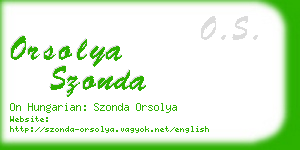 orsolya szonda business card